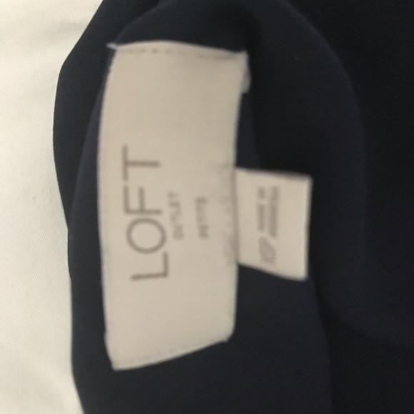 Loft blue chiffon top - Picture 4 of 7